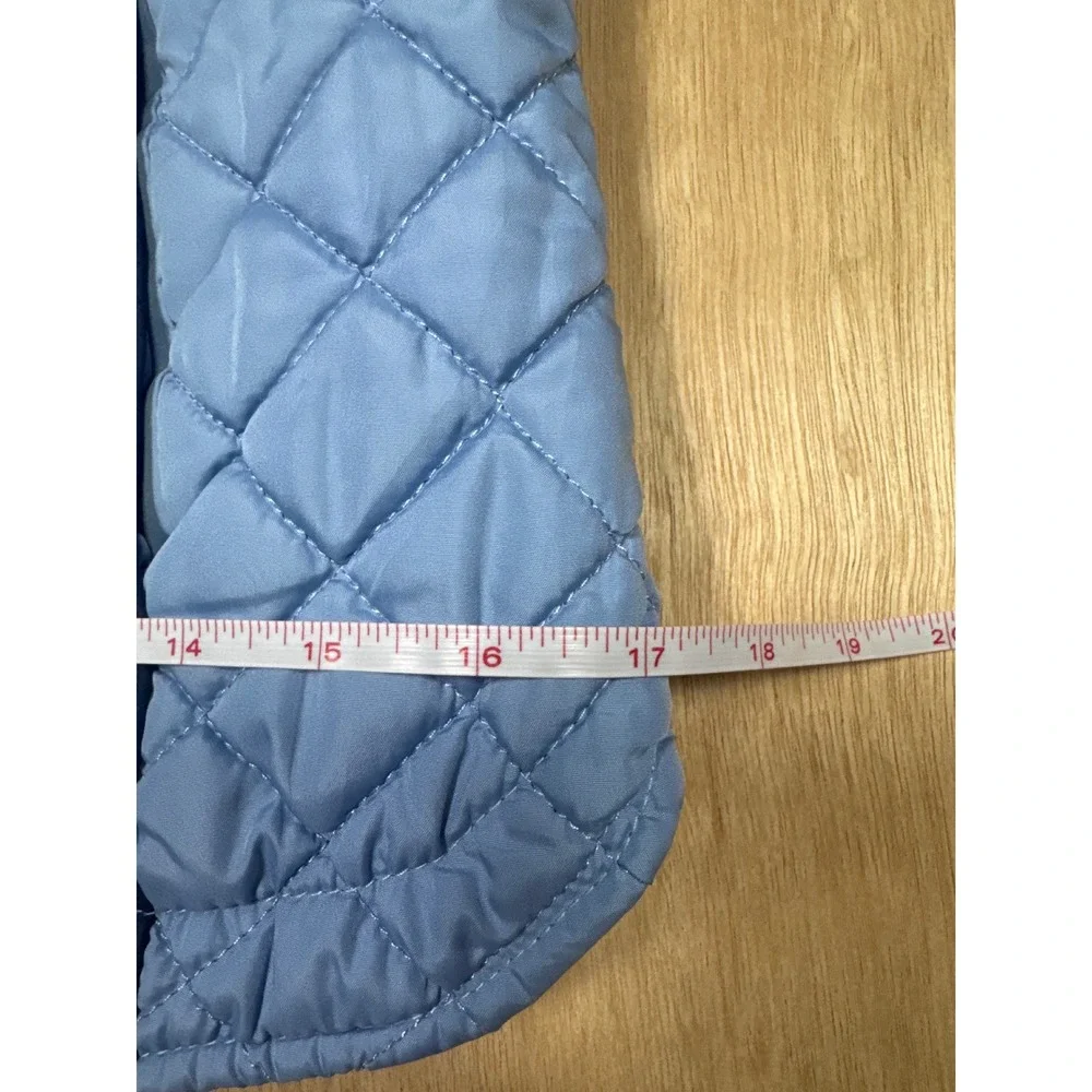 UNC Tar Heels Quilted Vest Light Blue Zip Puffer Sleeveless Womens Jacket Size S - Picture 7 of 9